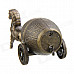 Creative Vintage Wine Bucket Cart Style Butane Gas Lighter - Bronze