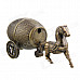 Creative Vintage Wine Bucket Cart Style Butane Gas Lighter - Bronze