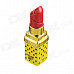 Creative Lipstick Style Butane Gas Lighter - Yellow