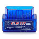 Super Mini ELM327 Bluetooth OBD2 V1.5 Car Diagnostic Interface Tool - Blue