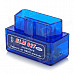 Super Mini ELM327 Bluetooth OBD2 V1.5 Car Diagnostic Interface Tool - Blue