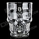 Crystal Skull Style Glass Beer Cup - Transparent (500ml)