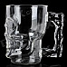 Crystal Skull Style Glass Beer Cup - Transparent (500ml)