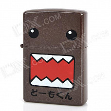 Domo-kun Pattern Kerosene Oil Lighter - Dark Brown