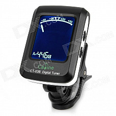 1.3" LCD Clip-On Guitar Tuner - Black (1 x CR2032)