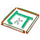 Travel Portable Acrylic Mahjong Tiles Set - Green + White