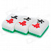 Travel Portable Acrylic Mahjong Tiles Set - Green + White