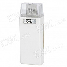 High Speed USB 3.0 SD / TF / SDHC / SDXC Memory Card Reader - White