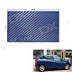3D Carbon Fiber Paper Decoration Sheet Car Sticker - Blue (12 x 20cm)