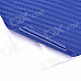 3D Carbon Fiber Paper Decoration Sheet Car Sticker - Blue (12 x 20cm)