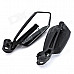 Plastic Rhombus Style Motorcycle Rearview Mirrors - Black