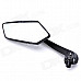 Plastic Rhombus Style Motorcycle Rearview Mirrors - Black