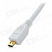 Micro HDMI Male to VGA Female Converter Adapter w/ 3.5mm Audio Jack - White