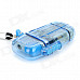 Waterproof Windproof Butane Gas Lighter with Strap - Transparent Blue