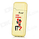 Love Symbol Style Metal Butane Lighter - Yellow