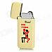 Love Symbol Style Metal Butane Lighter - Yellow