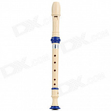 Stylish Instrument Music 6-Hole High-pitch Clarinet Flageolet - White