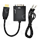 HDMI v1.3 Male to VGA Female Converter Adapter w/ 3.5mm Audio Jack - Black