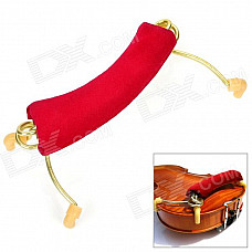 4/4-3/4 Violin Shoulder Rest - Red + Golden (19cm)