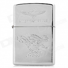 Stylish Eagle Pattern Oil Lighter - Silver