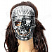 Cool Pirate Skull Face Mask - Silver Grey + Black