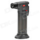 HD101 Wind Resistant Flame Adjustable Gas Lighter w/ Stand - Black + Silver