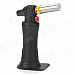 1300'C Stainless Steel Adjustable Flame Butane Jet Torch Lighter w/ Stand - Black + Silver