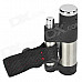 Outdoor Metal Wind Resistant Butane Jet Lighter - Black + Silver