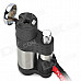 Outdoor Metal Wind Resistant Butane Jet Lighter - Black + Silver