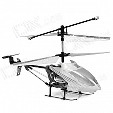 Rechargeable 3-CH Move Motion IR R/C Helicopter w/ Gyroscope - Black + White + Silver