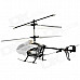 Rechargeable 3-CH Move Motion IR R/C Helicopter w/ Gyroscope - Black + White + Silver