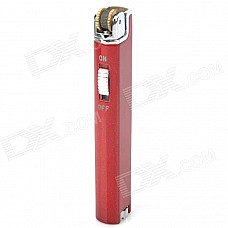 Strip Shaped Stainless Steel Butane Lighter - Red