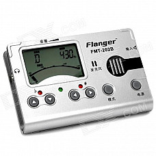 Flanger 1.9" Digital 3-in-1 Metronome / Digital Tuner / Tone Generator - Silver (2 x AAA)