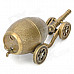 Vintage Cannon Wine Bucket Cart Style Butane Lighter - Bronze