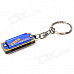 Mini 4-Hole 8-Tone Harmonica with Keychain - Blue