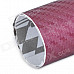 Woven Pattern 3D Carbon Fiber Paper Decoration Sheet Car Sticker - Purple (20 x 50cm)