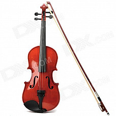 Instrument Violin w/ Horse Hair Bow and Rosin - Coffee (Size-S)