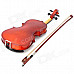 Instrument Violin w/ Horse Hair Bow and Rosin - Coffee (Size-S)