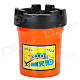 Auto Car Butt Bucket Extinguishing Ashtray - Black + Orange