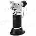 Seat Style Windproof Butane Jet Torch Lighter - Black + Silver