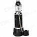 Seat Style Windproof Butane Jet Torch Lighter - Black + Silver