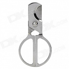 Scissors Style Portable Steel Cigar Cutter Knife - Silver