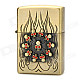 Cool Skull Style Fuel Lighter - Copper