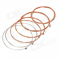 Replacement Steel String Set for Guitar - Copper + Silver (6-Piece Pack)