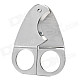 Portable Triangle Style Steel Cigar Cutter Knife - Silver