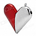 Unique Love Heart Style Butane Gas Lighter - Red + Silver