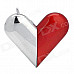 Unique Love Heart Style Butane Gas Lighter - Red + Silver