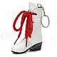 Creative Boot Style Butane Lighter with Keychain - White + Red + Black