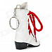 Creative Boot Style Butane Lighter with Keychain - White + Red + Black