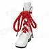 Creative Boot Style Butane Lighter with Keychain - White + Red + Black